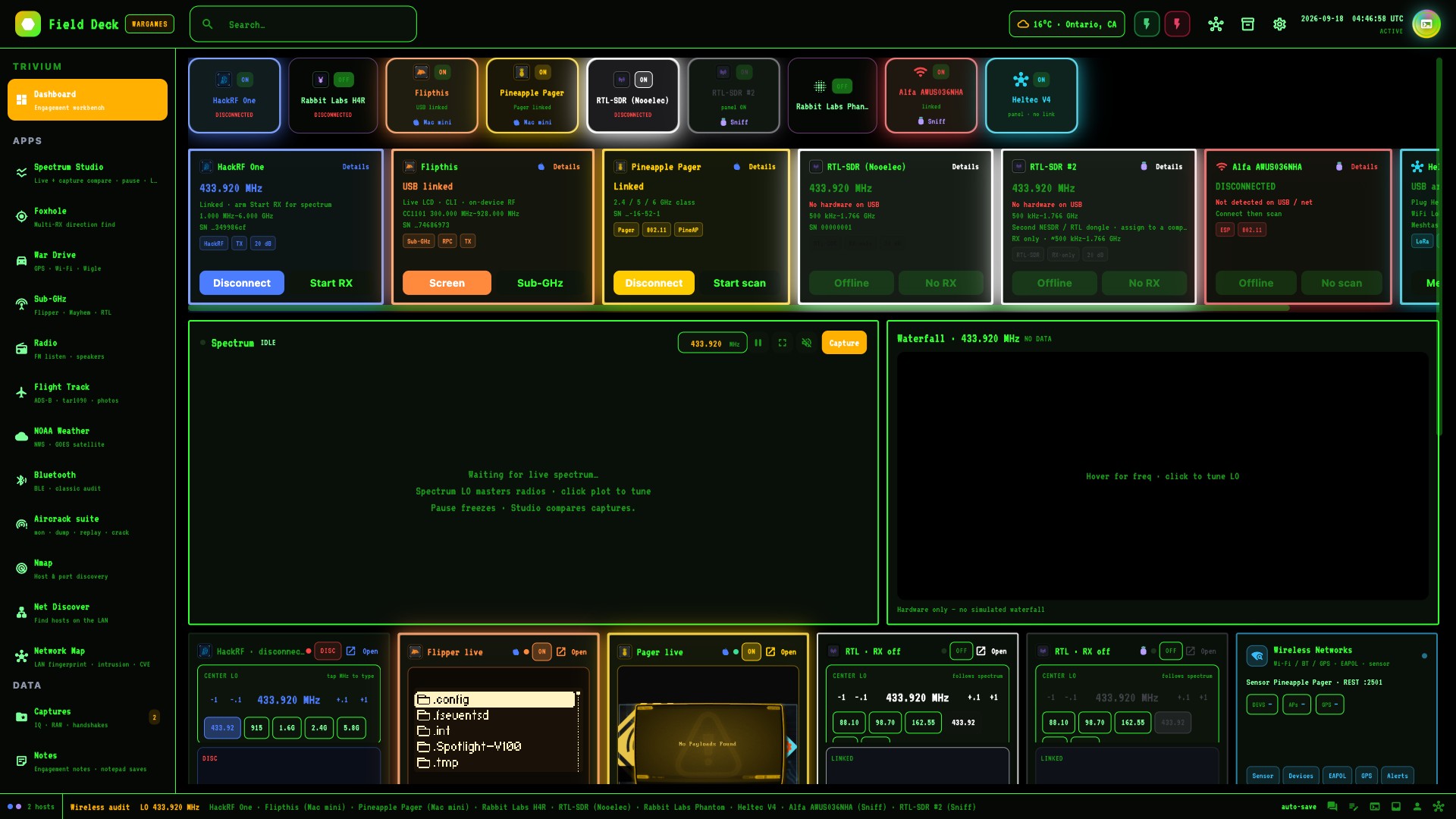Field Deck — WarGames theme